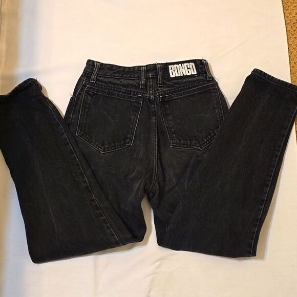BONGO by Gene Montessano  Vintage 90's black  high waist jeans size 7 - Picture 5 of 6